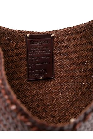 Ars Tote Burnt Brown Buffalo Calf Leather DRAGON DIFFUSION | 8848BRUCIATO